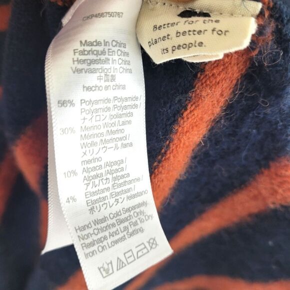 MADEWELL Whitworth striped mock neck alpaca merino wool blend sweater - Picture 10 of 13